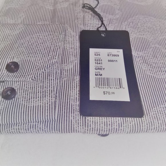 Grafton Slim Fit Stretch Design Print Dress Shirt - Picture 2 of 4